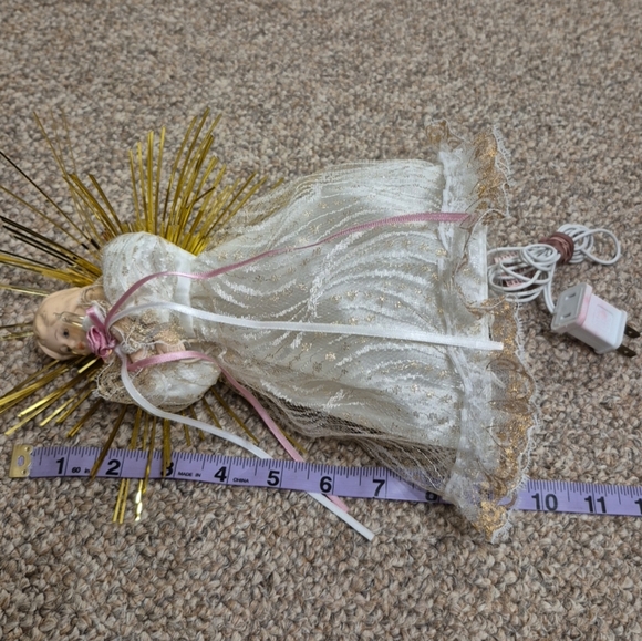 Vintage Angel Figurine Tree Topper EUC - Picture 7 of 9